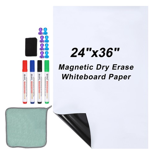 White magnetic adhesive paper - white,